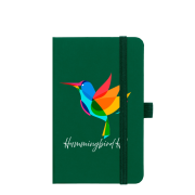 Customised A6 Hardback Premium Notebook in Green printed with your logo from Total Merchandise