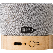 Logo-branded Bamboo Wireless Speaker with a design from Total Merchandise