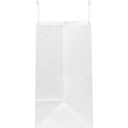 Printed XL White Kraft Paper Bags with Flat Handles with a design from Total Merchandise