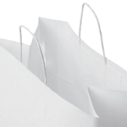 Promotional XL White Kraft Paper Bag with Twisted Handles and a design from Total Merchandise