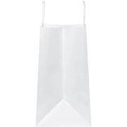 Side view of the XL White Kraft Paper Bag with Twisted Handles from Total Merchandise