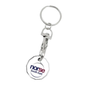 Printed Metal Trolley Coin Keyring