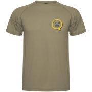 Promotional ROLY Montecarlo Short Sleeve Men's Sports T-Shirt in Dark Sand from Total Merchandise