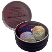 Custom branded Rainball Seed Tins with a design from Total Merchandise