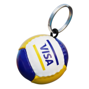 Miniature Football Keyring in White