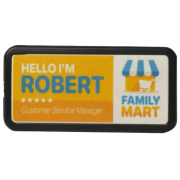 Custom branded Recycled Plastic Name Badge with a design from Total Merchandise