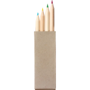 Printed 4-Piece Colouring Pencil Set in Light Grey printed with your logo from Total Merchandise