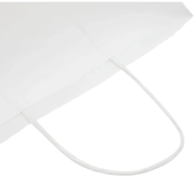 Logo Printed Medium White Kraft Paper Bag with Twisted Handles in White from Total Merchandise