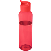 Logo Printed Sky 650ml Recycled Plastic Water Bottle in Red from Total Merchandise