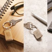 Bambley Bamboo and Metal Keyring