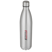 Branded Cove 1L Insulated Metal Bottles in Silver printed with your logo from Total Merchandise
