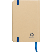 The back of the A6 Kraft Notebook with a design from Total Merchandise