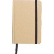 Custom branded A6 Kraft notebook with a design from Total Merchandise  - Black