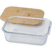 Custom Branded Glass and Bamboo Lunch Box with a design from Total Merchandise