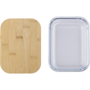 Promotional printed Glass and Bamboo Lunch Box with a design from Total Merchandise
