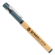 Promotional Harmony Bamboo Gel Pen in Marine Blue engraved with your logo from Total Merchandise