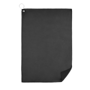 rPET Polyester Golf Towel in Black
