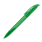 Corporate Branded Challenger Soft Clear Pens in Vivid Green with Printed Logo from Total Merchandise