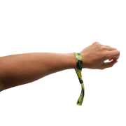 Logo Branded RPET Wristband with Secure Closing Clip from Total Merchandise