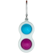 Custom Branded Dimple Pop Fidget Keyring in Blue/Pink from Total Merchandise