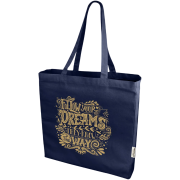 Odessa Recycled Coloured Cotton Tote Bag in Navy