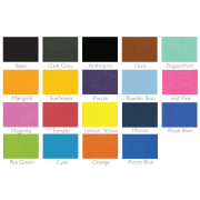 Swatch of the available handle and patch colours from Total Merchandise