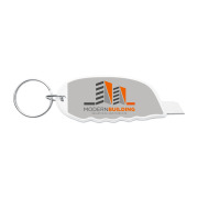 Promotional Printed Mini Cutter Keyring in White with a design from Total Merchandise