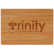 Logo Branded 4mm Bamboo Magnet in Natural with a printed design from Total Merchandise