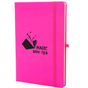 Promotional printed A5 Neon Mole Notebook in Pink from Total Merchandise