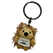 Logo branded Hedgehog Soft Toy Keyring with a design from Total Merchandise