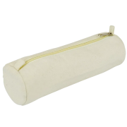 Custom Branded Round Cotton Pencil Cases in Natural colours from Total Merchandise