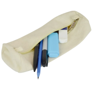 Personalisable Round Cotton Pencil Cases in Natural printed with your logo from Total Merchandise