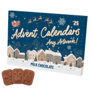 Custom Branded Mini Milk Chocolate Advent Calendar with a full colour design from Total Merchandise