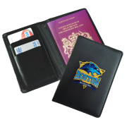 Promotional Soft Touch Passport Wallet in Black branded with your logo from Total Merchandise