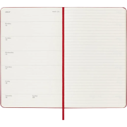 The lined pages included in the Moleskine Large Hard Cover 12 Month Weekly Planner
