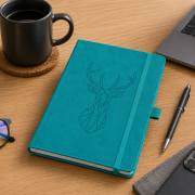 Lifestyle image of the A5 Luxury Moretti Notebooks by Total Merchandise