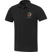 Customisable Emerald Short Sleeve Unisex Aware™ Recycled Polo Shirt in Black from Total Merchandise