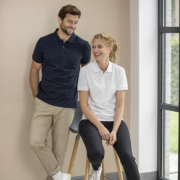 promotional Short Sleeve Unisex Aware™ Recycled Polo Shirt lifestyle photo