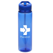 Promotional 725ml Evander Recycled Coloured Bottle in Blue printed with your company logo