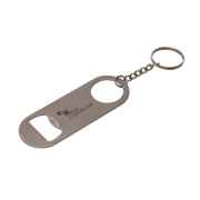 Branded Bimpson Bottle Opener Keyring in Silver engraved with your logo from Total Merchandise