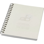 Logo Branded Recycled A6 Colour Spiral Notebook in Ivory White from Total Merchandise