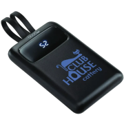 Personalisable Recycled Pulse Express 5000mAh Power Banks in Black from Total Merchandise