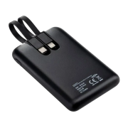 Customisable Recycled Pulse Express 5000mAh Power Banks in Black from Total Merchandise