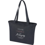 Branded Aware™ Weekender Recycled Tote Bag in Denim printed with your logo from Total Merchandise