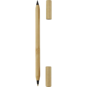 Custom branded Samambu Bamboo Duo Pen in Natural with your logo from Total Merchandise