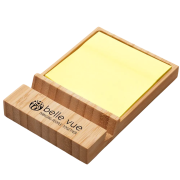 Branded Bamboo 2-in-1 Phone Stand in Bamboo from Total Merchandise