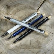 Lifestyle image of the Cyrus Recycled Aluminium Ballpoint Pens from Total Merchandise
