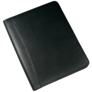 Melbourne Leather Zipped A4 Folders in Black