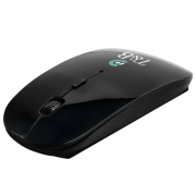 Custom branded ABS Wireless Mouse in Black with a design from Total Merchandise