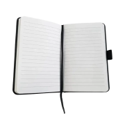 An image of the inside of the A6 Soft Touch PU Notebook from Total Merchandise